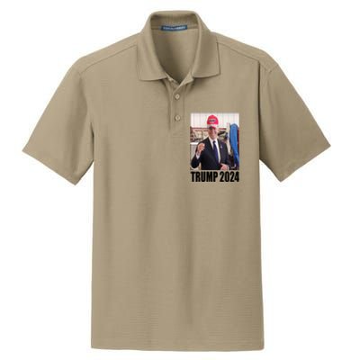 Biden Supporting Trump Funny Dry Zone Grid Polo