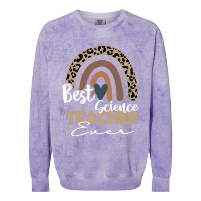 Best Science Teacher Ever Boho Rainbow Teacher Appreciation Great Gift Colorblast Crewneck Sweatshirt