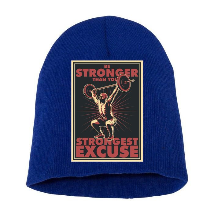 Be Stronger Than Your Strongest Excuse Sovi8 Cute Gift Short Acrylic Beanie