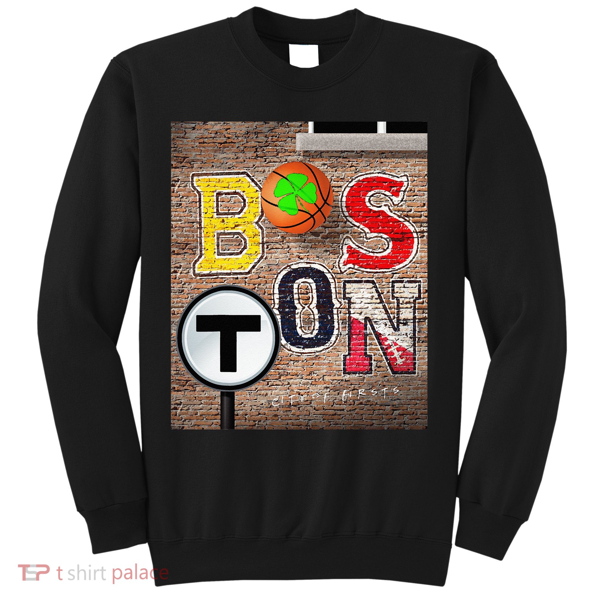 Boston Sports Teams Fan Football Baseball Hockey Basketball Sweatshirt