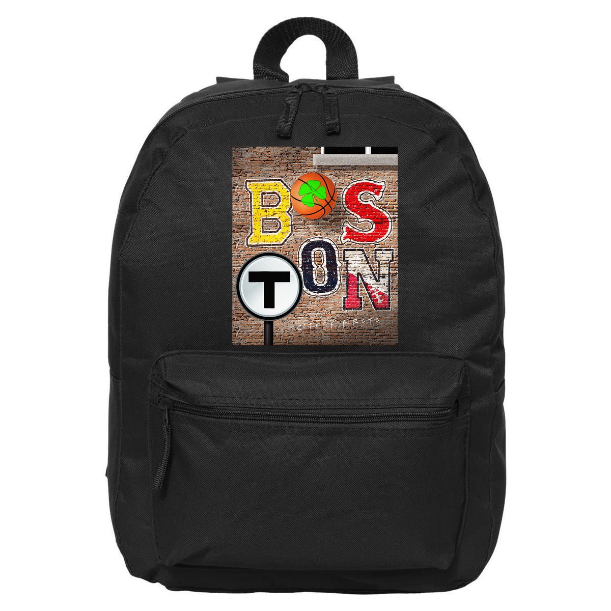 Boston Sports Teams Fan Football Baseball Hockey Basketball 16 in Basic Backpack
