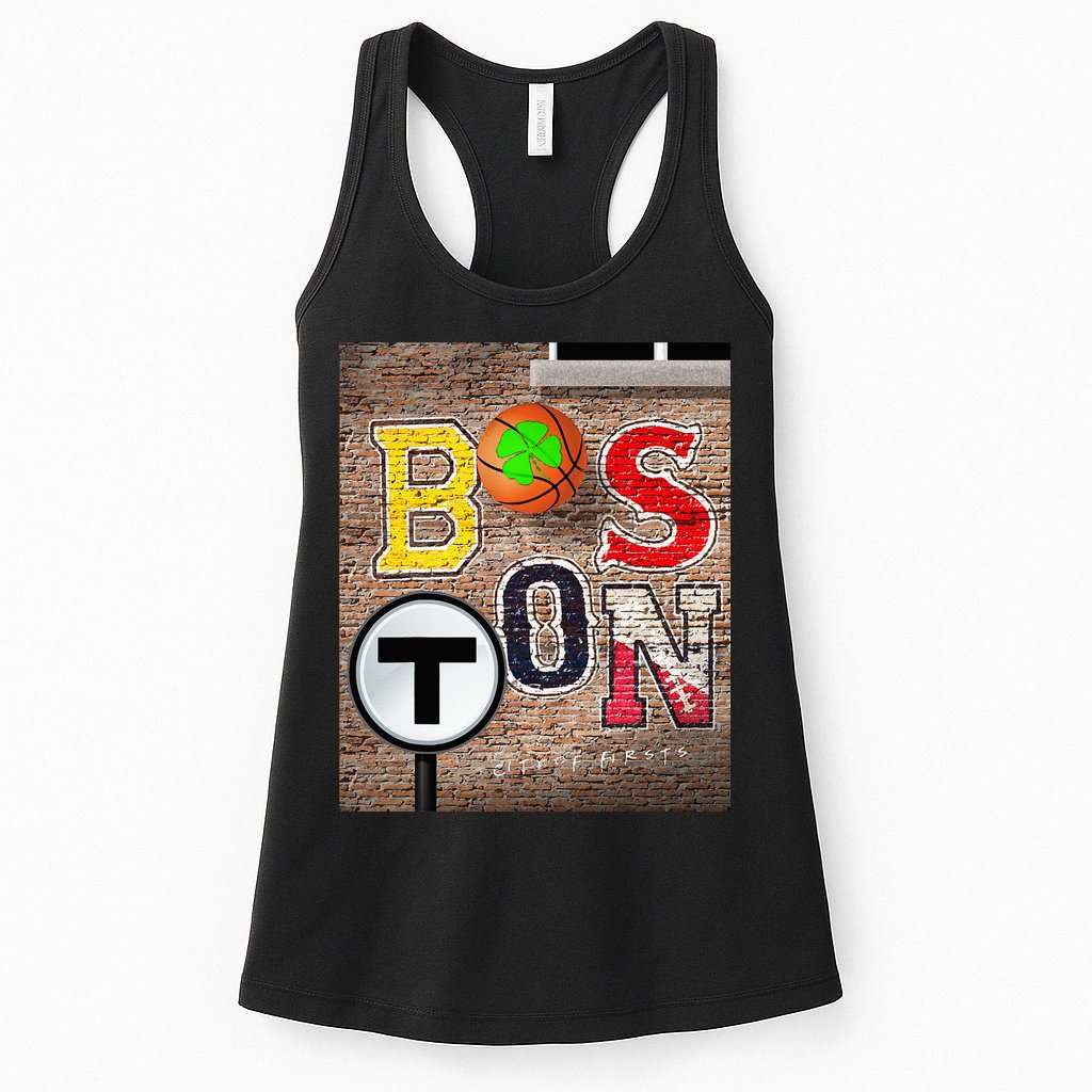 Boston Sports Teams Fan Football Baseball Hockey Basketball Womens Tank Top