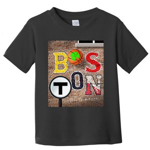 Boston Sports Teams Fan Football Baseball Hockey Basketball Toddler T-Shirt