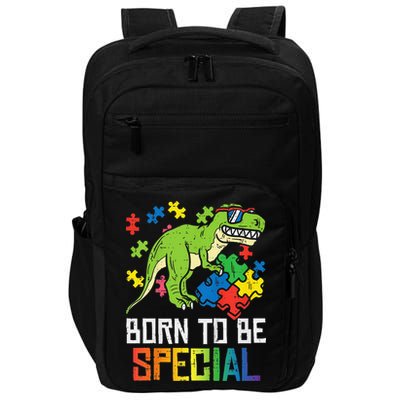 Born Special Trex Puzzle Dino Autism Awareness Impact Tech Backpack