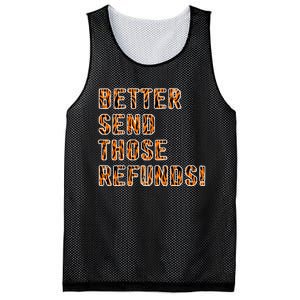 Better Send Those Refunds Cincinnati Funny Football Mesh Reversible Basketball Jersey Tank