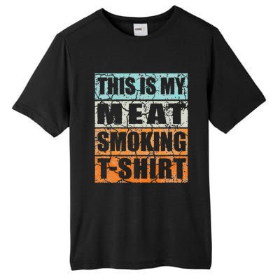 Bbq Smoker Themed Retro Vintage My Meat Smoking Tall Fusion ChromaSoft Performance T-Shirt