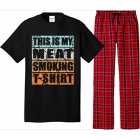 Bbq Smoker Themed Retro Vintage My Meat Smoking Pajama Set