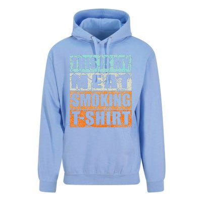 Bbq Smoker Themed Retro Vintage My Meat Smoking Unisex Surf Hoodie