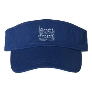 Be Stronger Than Your Strongest Excuse Inspirational Quote! Gift Valucap Bio-Washed Visor