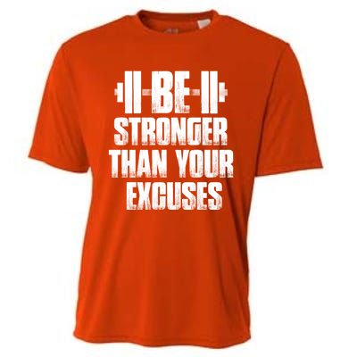 Be Stronger Than Your Excuses Gym Training Athlete Cool Gift Cooling Performance Crew T-Shirt