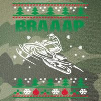 Braaap Snowmobiling Ugly Christmas Legacy Tie Dye Trucker Hat
