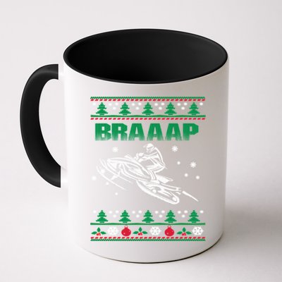 Braaap Snowmobiling Ugly Christmas Mug