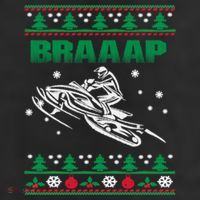 Braaap Snowmobiling Ugly Christmas 11oz C Handle Ceramic Mug