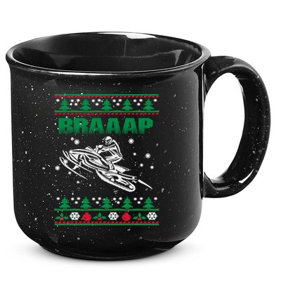 Braaap Snowmobiling Ugly Christmas 15oz Campfire Ceramic Mug