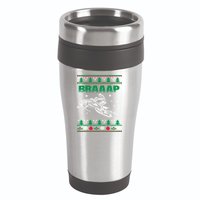 Braaap Snowmobiling Ugly Christmas 16oz Travel Tumbler