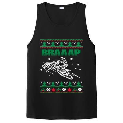 Braaap Snowmobiling Ugly Christmas PosiCharge Competitor Tank