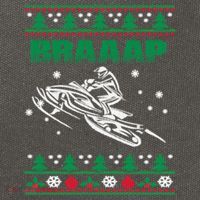 Braaap Snowmobiling Ugly Christmas Cotton Canvas Backpack