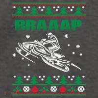 Braaap Snowmobiling Ugly Christmas Vector Backpack