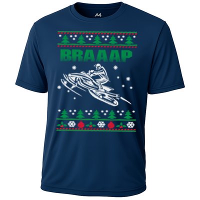 Braaap Snowmobiling Ugly Christmas Performance Shirt