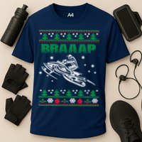 Braaap Snowmobiling Ugly Christmas Performance Shirt