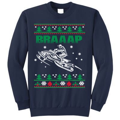 Braaap Snowmobiling Ugly Christmas Sweatshirt