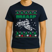 Braaap Snowmobiling Ugly Christmas T-Shirt