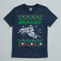 Braaap Snowmobiling Ugly Christmas T-Shirt