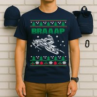 Braaap Snowmobiling Ugly Christmas T-Shirt