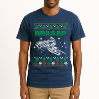Braaap Snowmobiling Ugly Christmas Tall T-Shirt