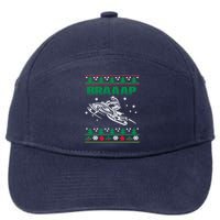 Braaap Snowmobiling Ugly Christmas 7-Panel Snapback Hat