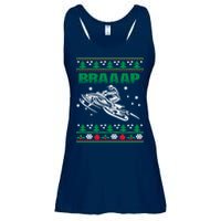 Braaap Snowmobiling Ugly Christmas Ladies Essential Flowy Tank
