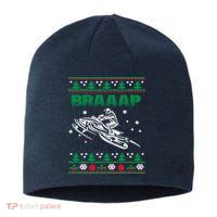 Braaap Snowmobiling Ugly Christmas Sustainable Beanie