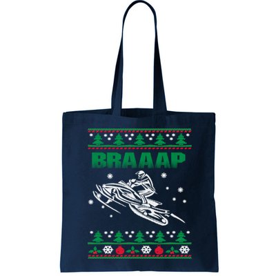 Braaap Snowmobiling Ugly Christmas Bag