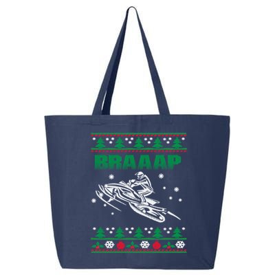 Braaap Snowmobiling Ugly Christmas 25L Jumbo Tote