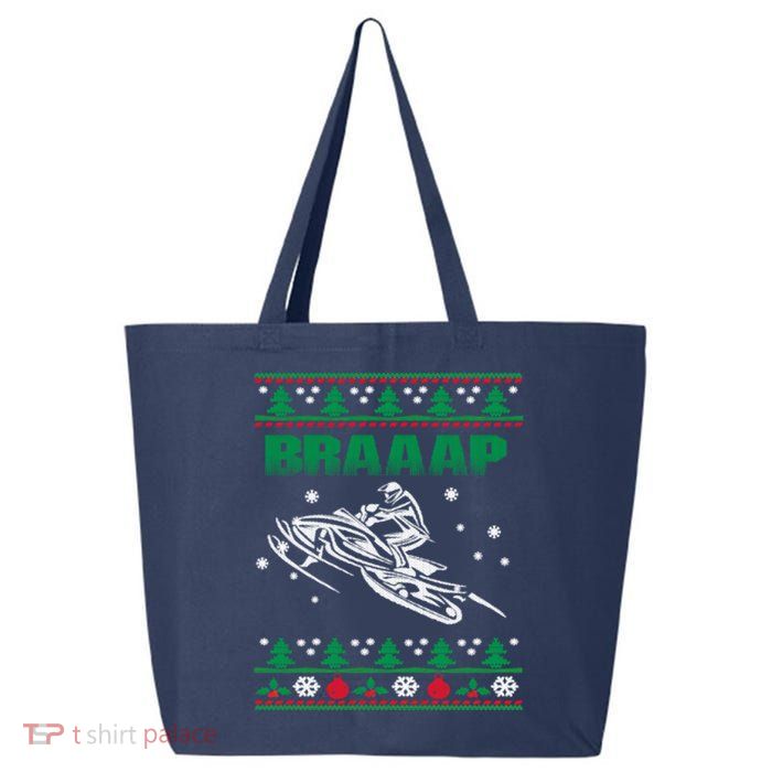 Braaap Snowmobiling Ugly Christmas 25L Jumbo Tote