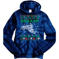 Braaap Snowmobiling Ugly Christmas Tie Dye Hoodie