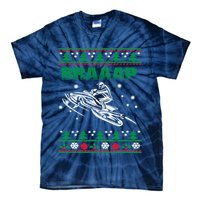Braaap Snowmobiling Ugly Christmas Tie-Dye T-Shirt