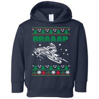 Braaap Snowmobiling Ugly Christmas Toddler Hoodie