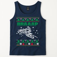 Braaap Snowmobiling Ugly Christmas Tank Top