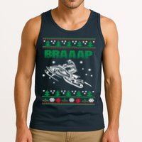 Braaap Snowmobiling Ugly Christmas Tank Top