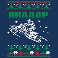 Braaap Snowmobiling Ugly Christmas Short Acrylic Beanie