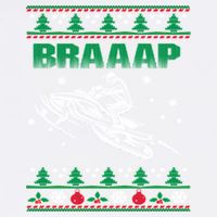 Braaap Snowmobiling Ugly Christmas Garment-Dyed Sweatshirt
