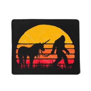 Bigfoot Sasquatch & Unicorn Retro Legends! Mousepad