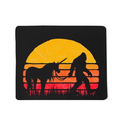 Bigfoot Sasquatch & Unicorn Retro Legends! Mousepad