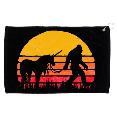 Bigfoot Sasquatch & Unicorn Retro Legends! Grommeted Golf Towel