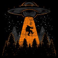 Bigfoot Sasquatch Ufo Alien Abduction Yeti Cryptid Bigfoot Flat Bill Trucker Hat
