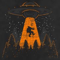 Bigfoot Sasquatch Ufo Alien Abduction Yeti Cryptid Bigfoot Large Microfiber Waffle Golf Towel