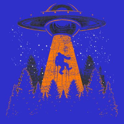 Bigfoot Sasquatch Ufo Alien Abduction Yeti Cryptid Bigfoot T-Shirt