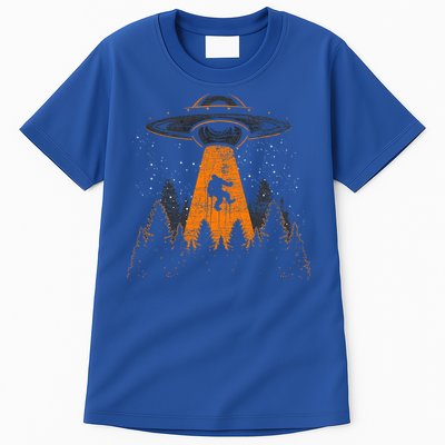 Bigfoot Sasquatch Ufo Alien Abduction Yeti Cryptid Bigfoot Tall T-Shirt