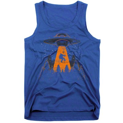 Bigfoot Sasquatch Ufo Alien Abduction Yeti Cryptid Bigfoot Tank Top